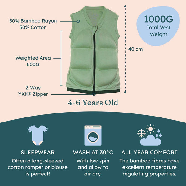 Calming weighted sleep vest