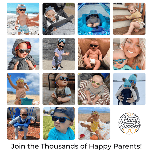 Black flexible polarized toddler sunglasses with strap for babies 0-24 months.