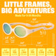 Peach Flexible Polarized Baby Sunglasses With Strap 0-24 Months - Oval dimensions infographic
