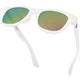 White polarized kids sunglasses with UV400 protection for ages 3-8 years.