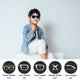 Navy blue flexible polarized kids sunglasses for ages 3-8, featuring UV400 protection and eco-friendly materials.