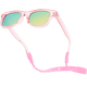 Transparent Pink Polarized Baby Sunglasses with Strap 0-24 Months for stylish UV protection and all-day comfort.