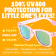 Transparent Pink Polarized Baby Sunglasses with Strap 0-24 Months with 100% UV400 protection for little one's eyes.