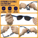Kids polarized sunglasses with UV400 protection, flexible silicone frame, and adjustable strap for ages 3-8.