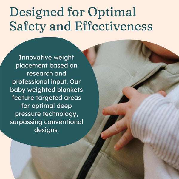 BABYDEEPSLEEP® Weighted Swaddle promotes restful sleep through gentle pressure.