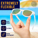 White polarized kids sunglasses for ages 3-8, flexible and lightweight design.