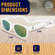 White polarized baby sunglasses with adjustable strap for 0-24 months, featuring UV400 protection and eco-friendly materials.